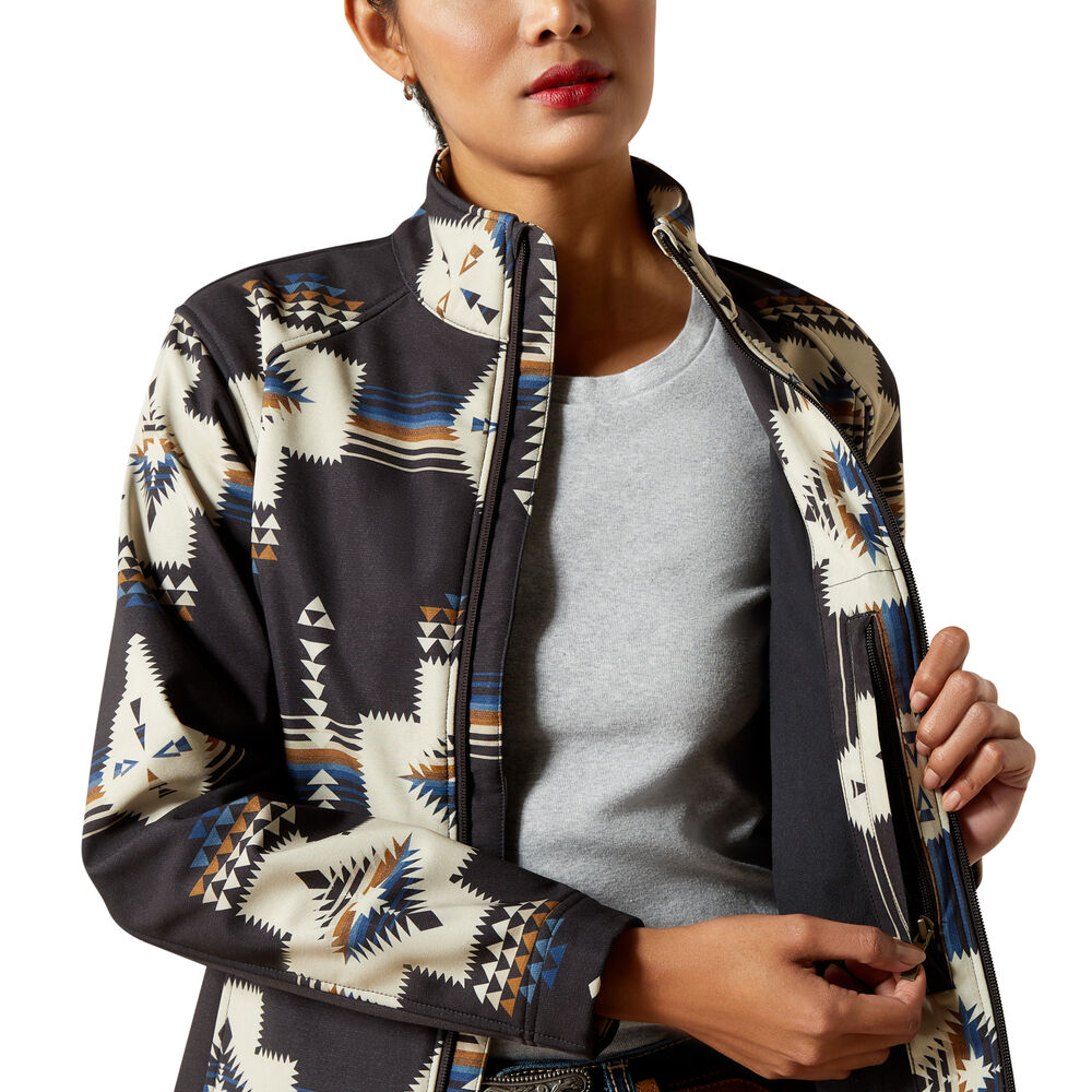 Ariat Womens Logo Softshell Print Jacket (10062213) Thornstone