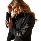 Ariat Womens Logo Softshell Jacket (10062308) Black/Southwest Minimal Print