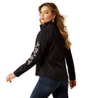 Ariat Womens Logo Softshell Jacket (10062308) Black/Southwest Minimal Print