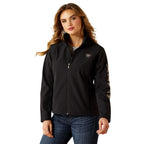 Ariat Womens Logo Softshell Jacket (10062308) Black/Southwest Minimal Print