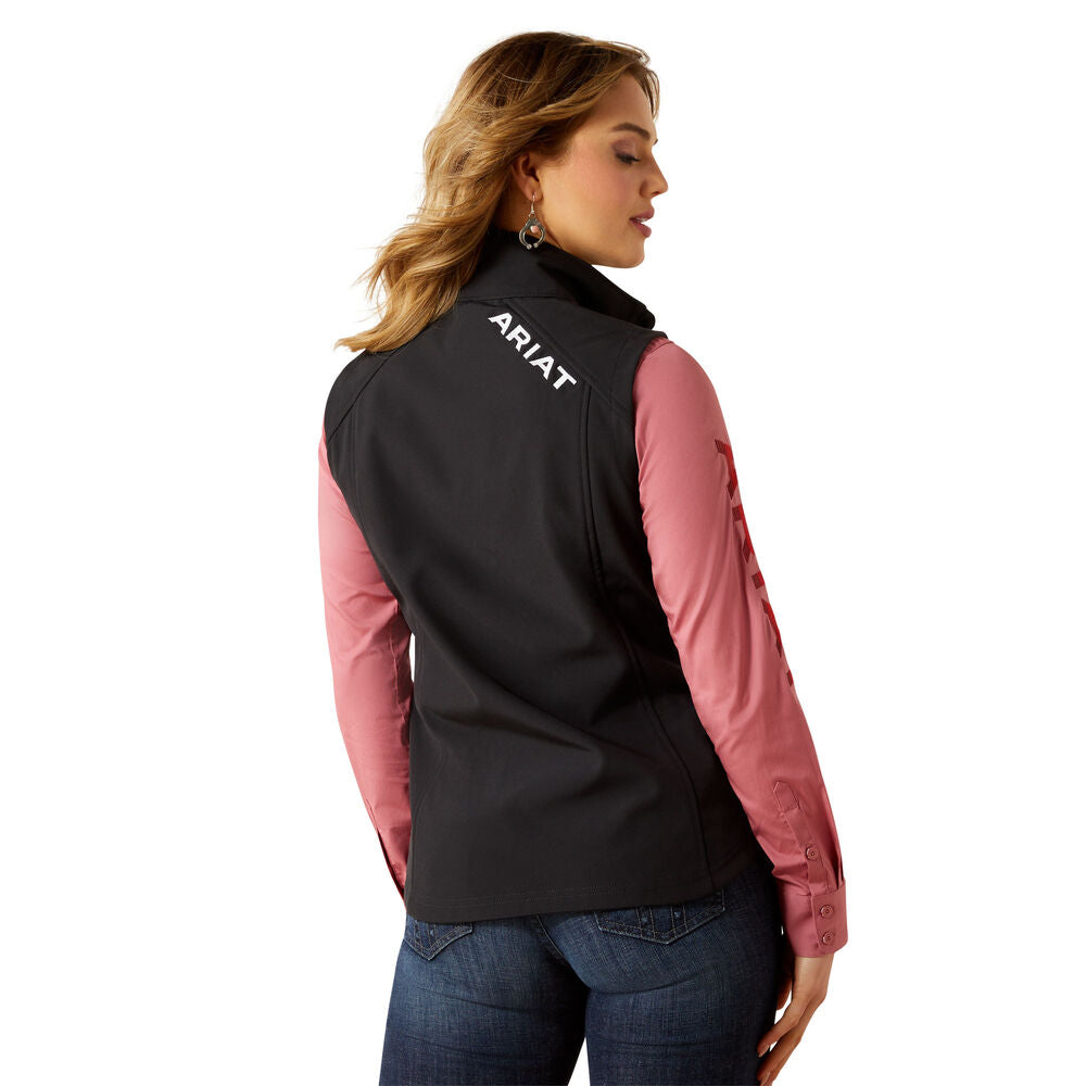 Ariat Womens Logo Softshell Vest (10062786) Black/Southwest Minimal Print