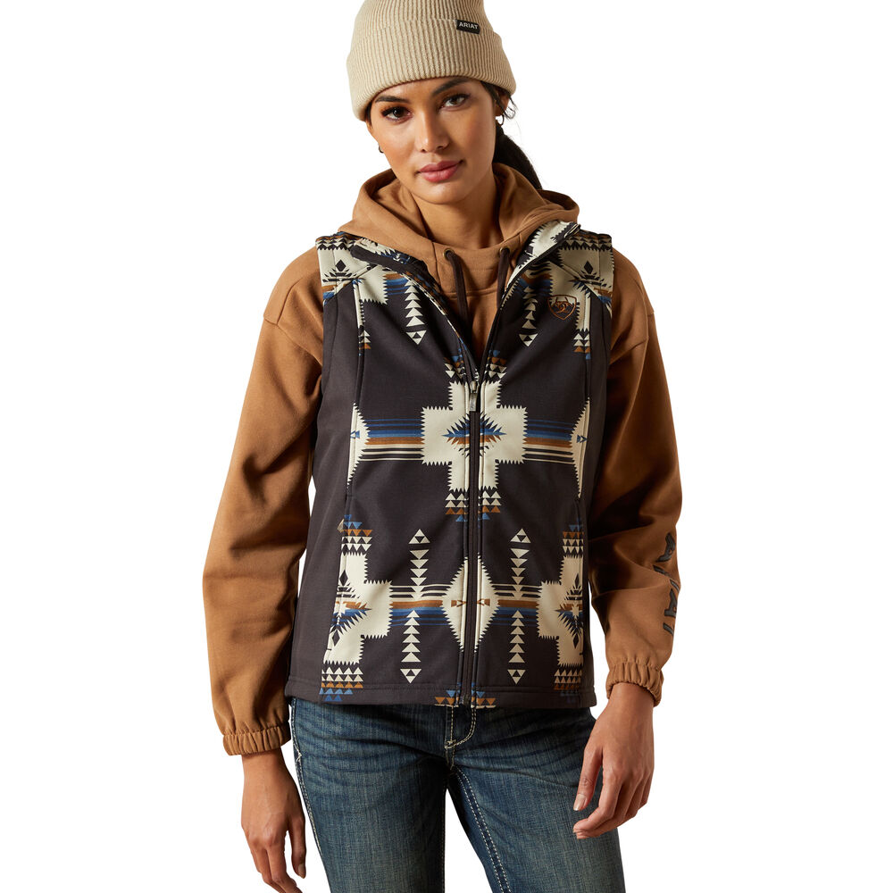 Ariat Womens Logo Softshell Print Vest (10062811) Thornstone