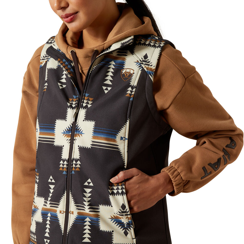 Ariat Womens Logo Softshell Print Vest (10062811) Thornstone