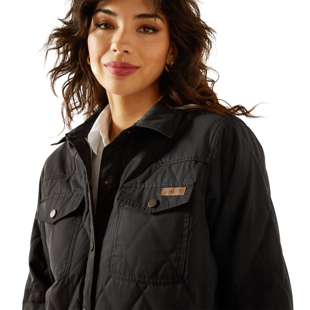 Ariat Womens Grizzly Quilted Barn Jacket (10062812) Black