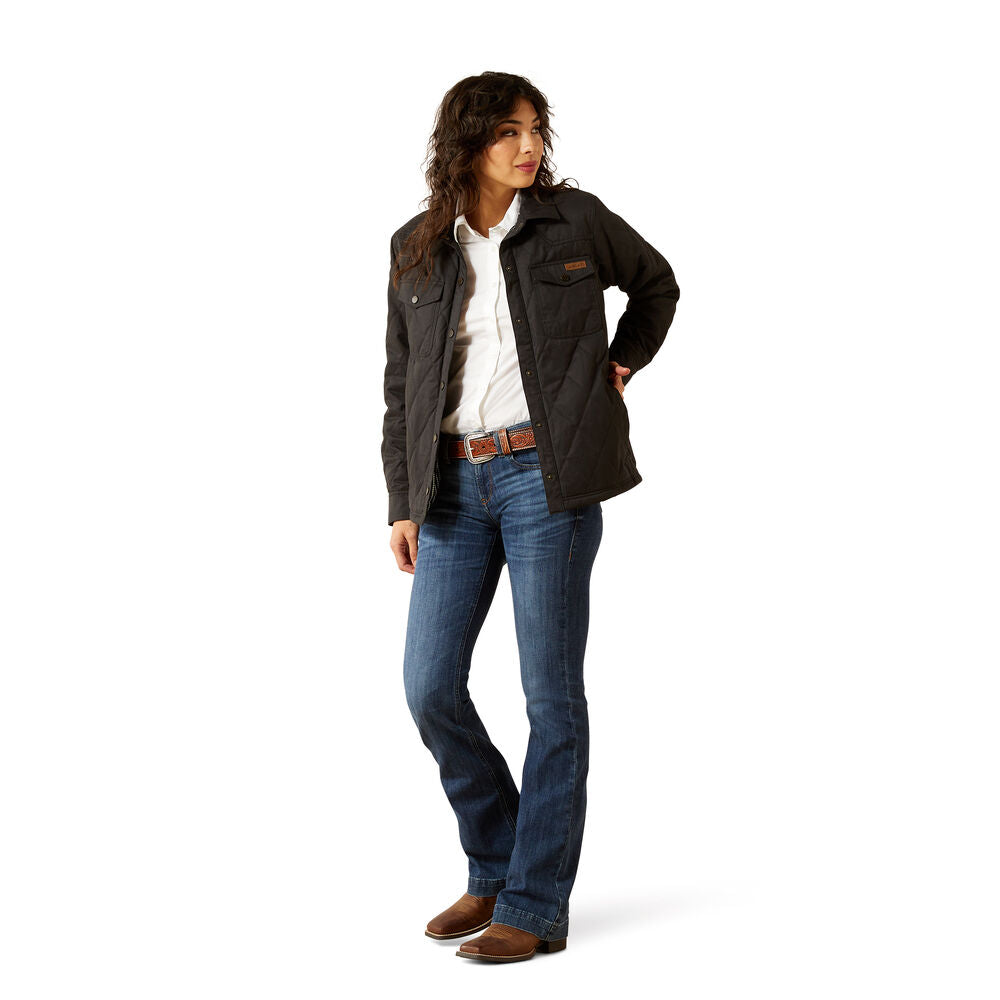 Ariat Womens Grizzly Quilted Barn Jacket (10062812) Black