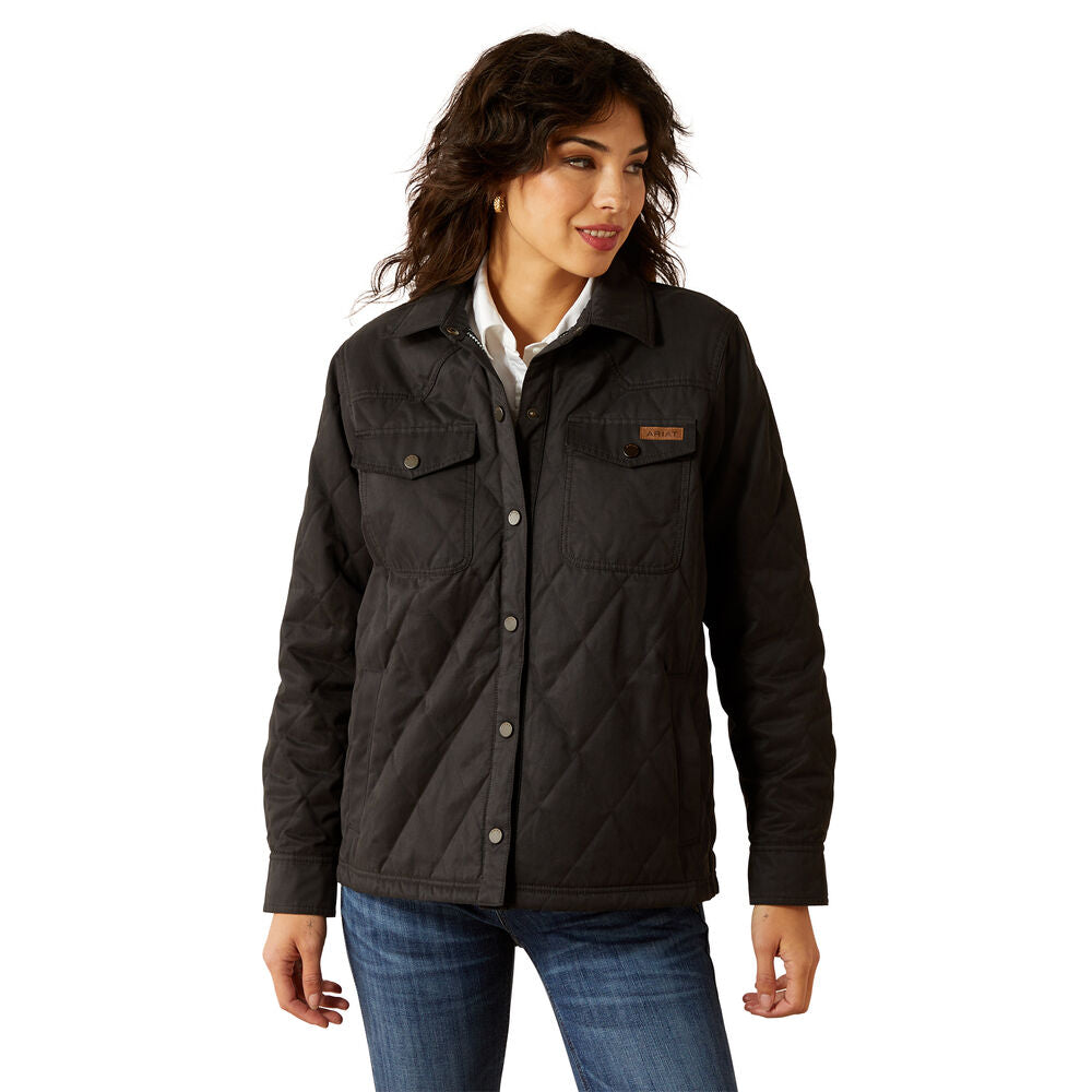 Ariat Womens Grizzly Quilted Barn Jacket (10062812) Black