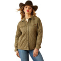 Ariat Womens Grizzly Quilted Barn Jacket (10062813) Dusky Green