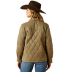 Ariat Womens Grizzly Quilted Barn Jacket (10062813) Dusky Green