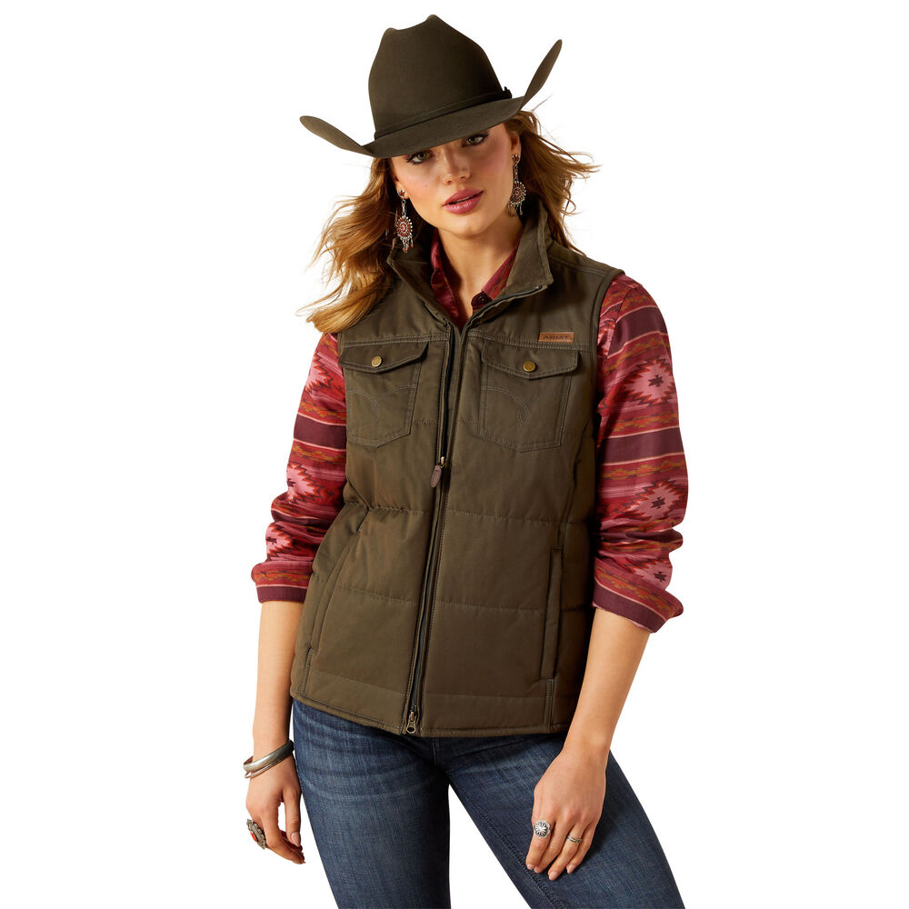 Ariat Womens Grizzly Quilted Vest (10062267) Earth