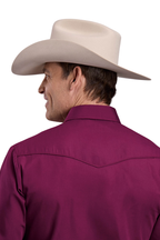 Roper Mens Karman Special Collection L/S Shirt (1017087) Solid Wine
