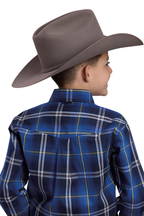 Roper Boys Amarillo Collection L/S Shirt (30378056) Plaid Blue