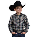 Roper Boys Karman Classic 55/45 Collection L/S Shirt (30101078) Plaid Green
