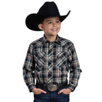 Roper Boys Karman Classic 55/45 Collection L/S Shirt (30101078) Plaid Green