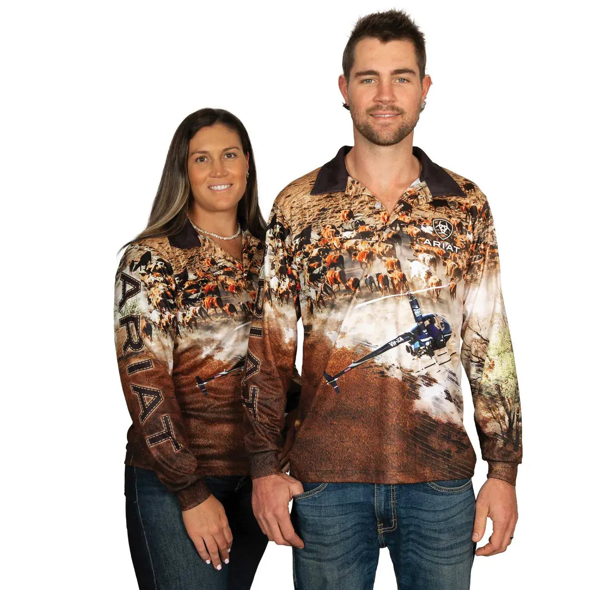 Ariat Unisex L/S Fishing Shirt (2013CLSP) Helimustering