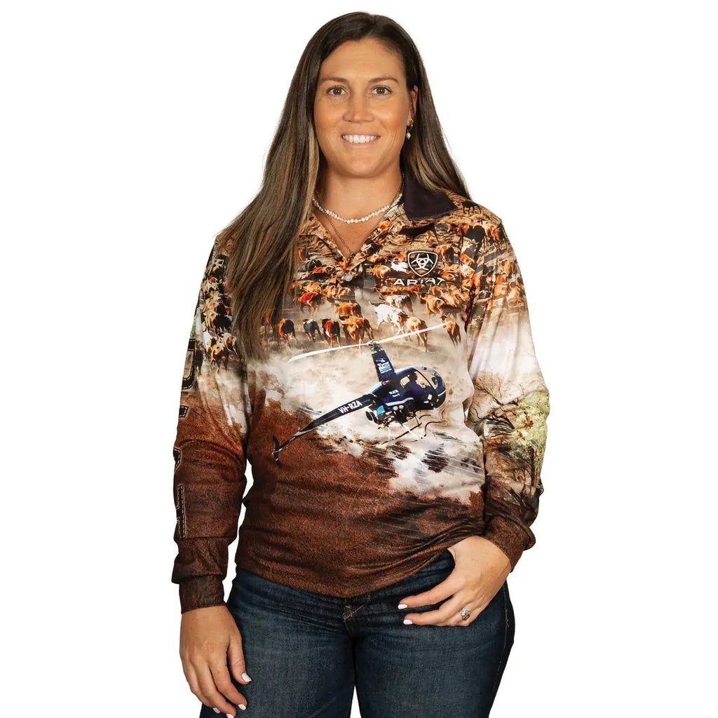 Ariat Unisex L/S Fishing Shirt (2013CLSP) Helimustering