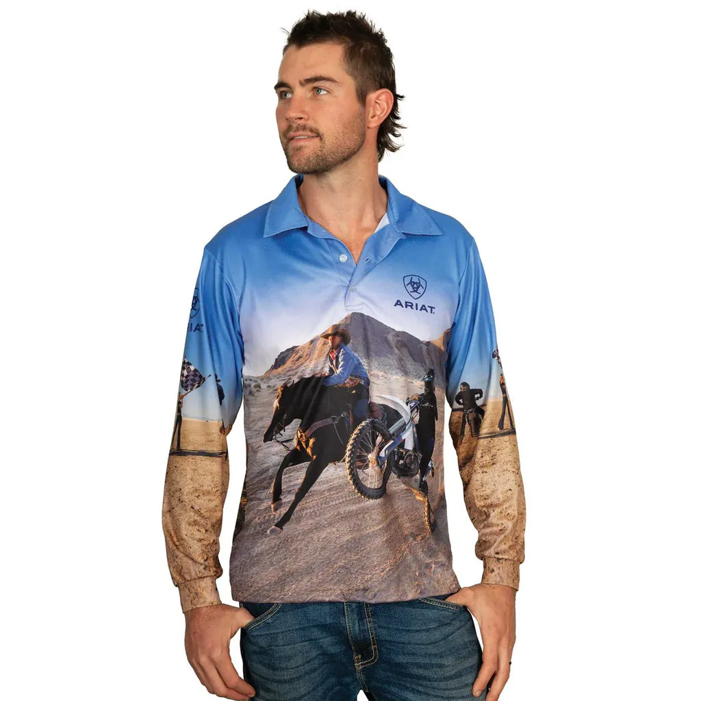 Ariat Unisex L/S Fishing Shirt (2014CLSP) Lets Ride