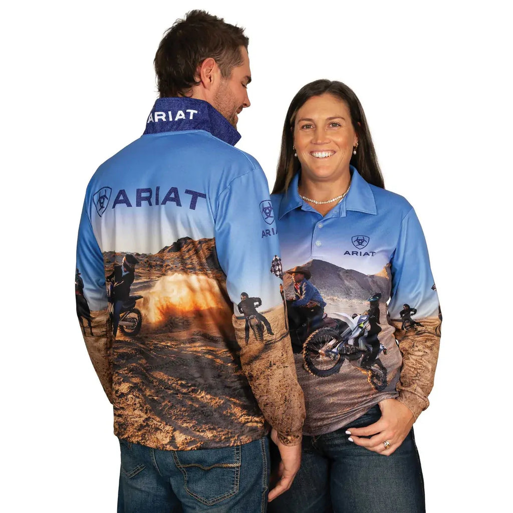 Ariat Unisex L/S Fishing Shirt (2014CLSP) Lets Ride