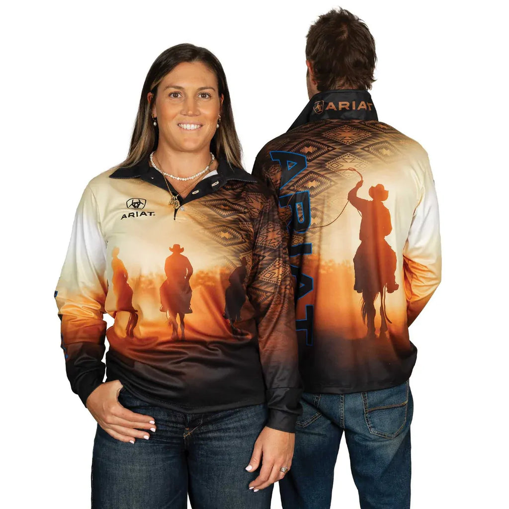 Ariat Unisex L/S Fishing Shirt (2011CLSP) Rodeo Roper