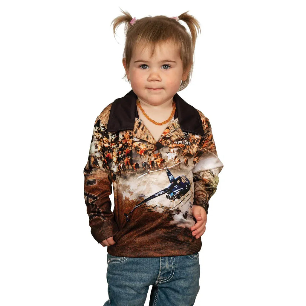 Ariat Childrens L/S Fishing Shirt (4013CLSP) Helimustering