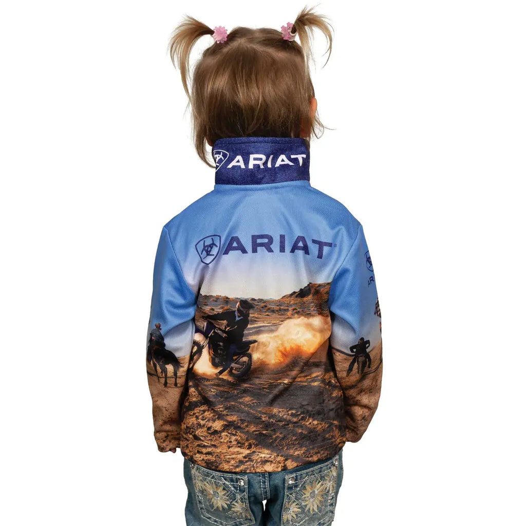 Ariat Childrens L/S Fishing Shirt (4014CLSP) Lets Ride