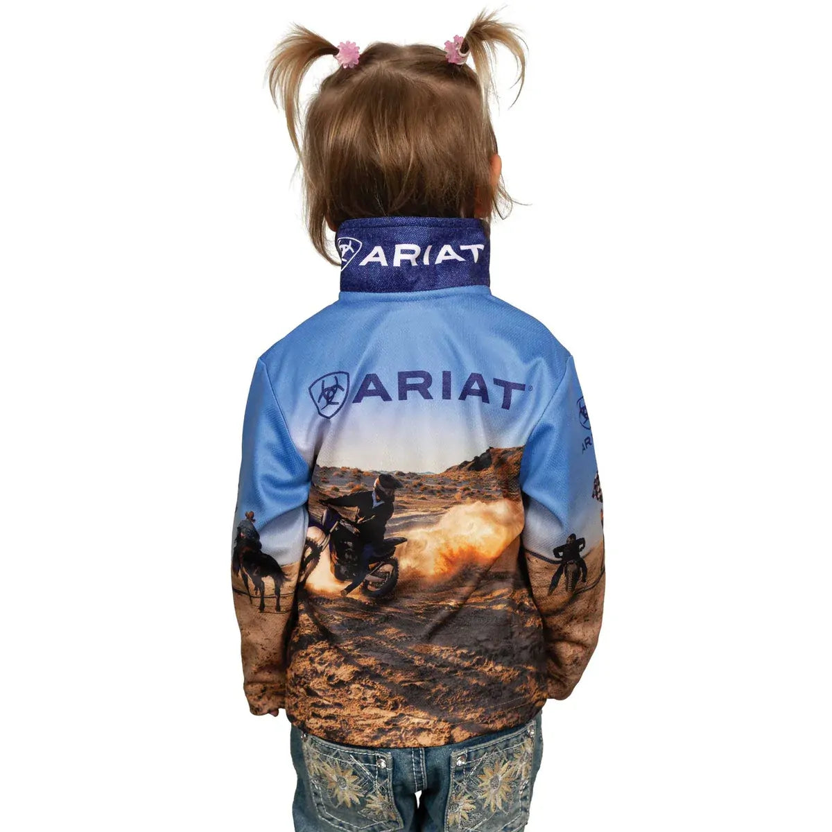 Ariat Childrens L/S Fishing Shirt (4014CLSP) Lets Ride