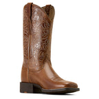 Ariat Womens Round Up Remuda Wide Square Toe Western Boots (10074322) Aged Tan