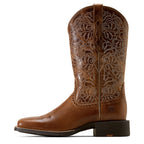 Ariat Womens Round Up Remuda Wide Square Toe Western Boots (10074322) Aged Tan