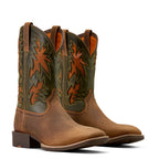 Ariat Mens Sport Cool VentTEK Wide Square Toe Western Boots (10074161) Buff Tan/Dusty Olive