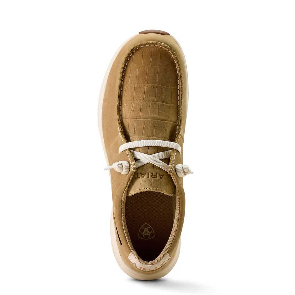 Ariat Mens Buckeye H2O Shoes (10074184) Light Tan/Naturally Distressed Croc Print