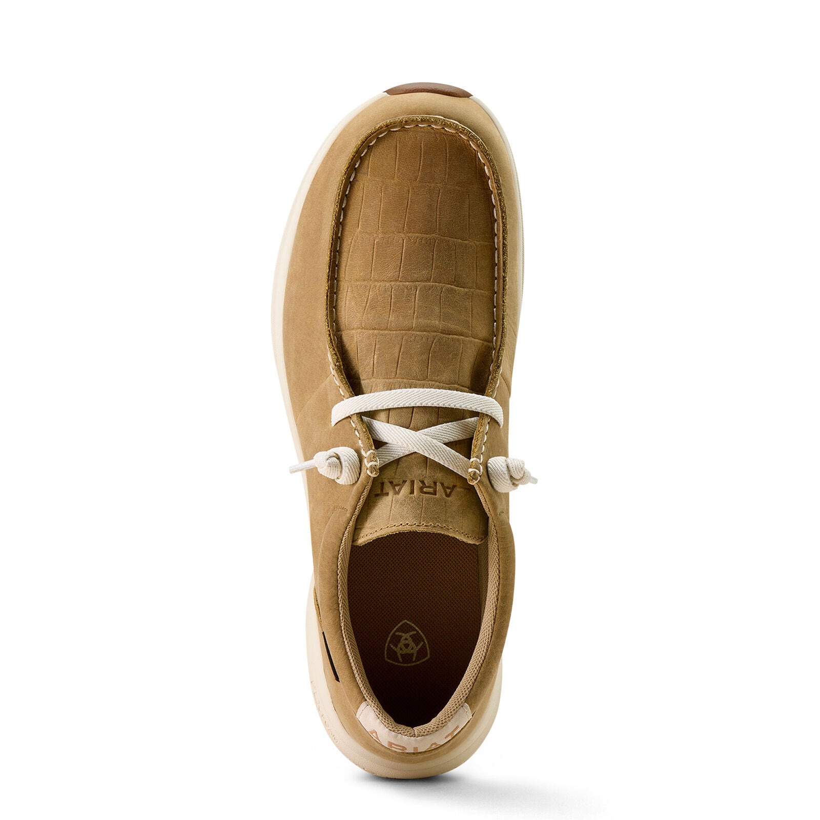 Ariat Mens Buckeye H2O Shoes (10074184) Light Tan/Naturally Distressed Croc Print