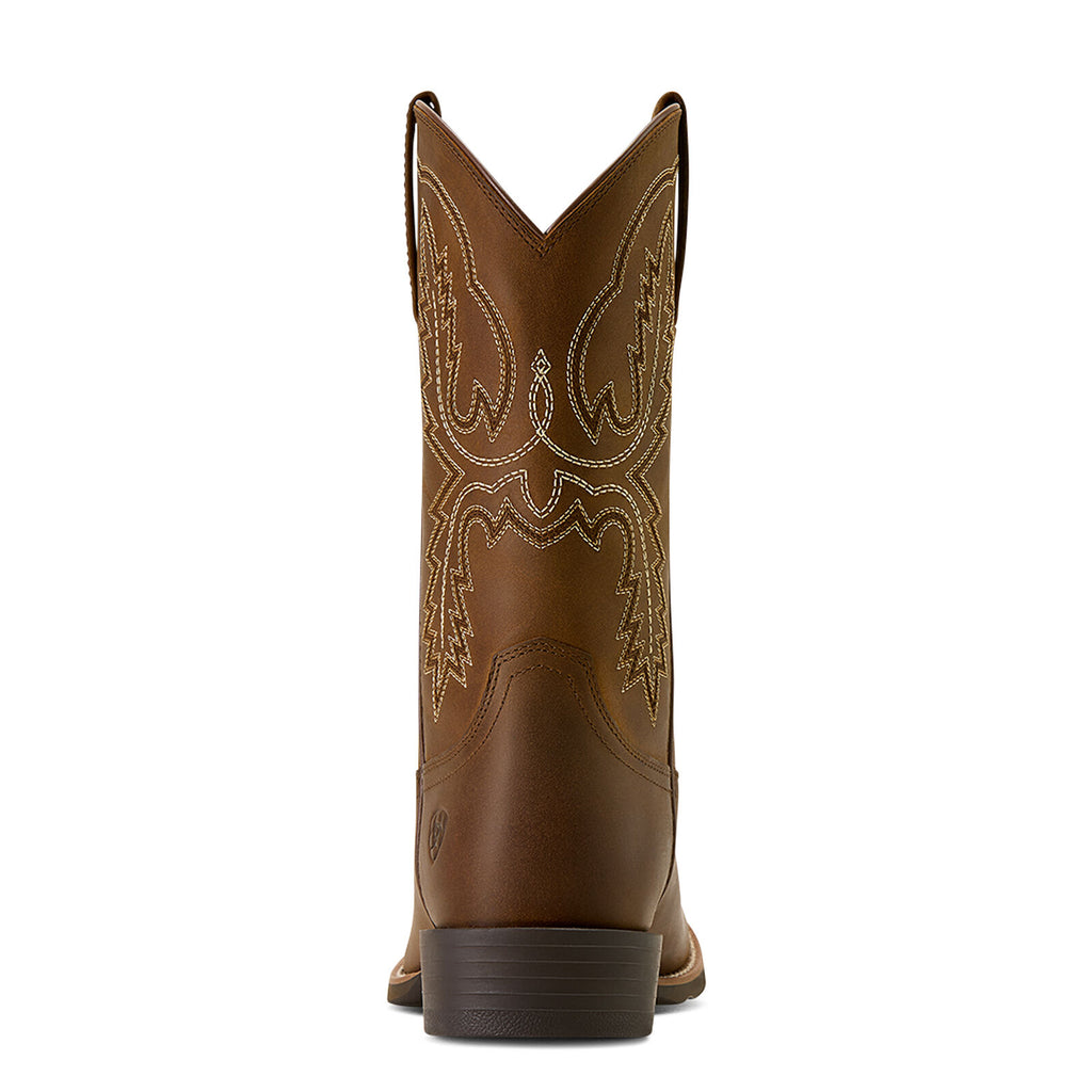 Ariat Mens Sport Stratten Wide Toe Western Boots (10074158) Distressed Brown