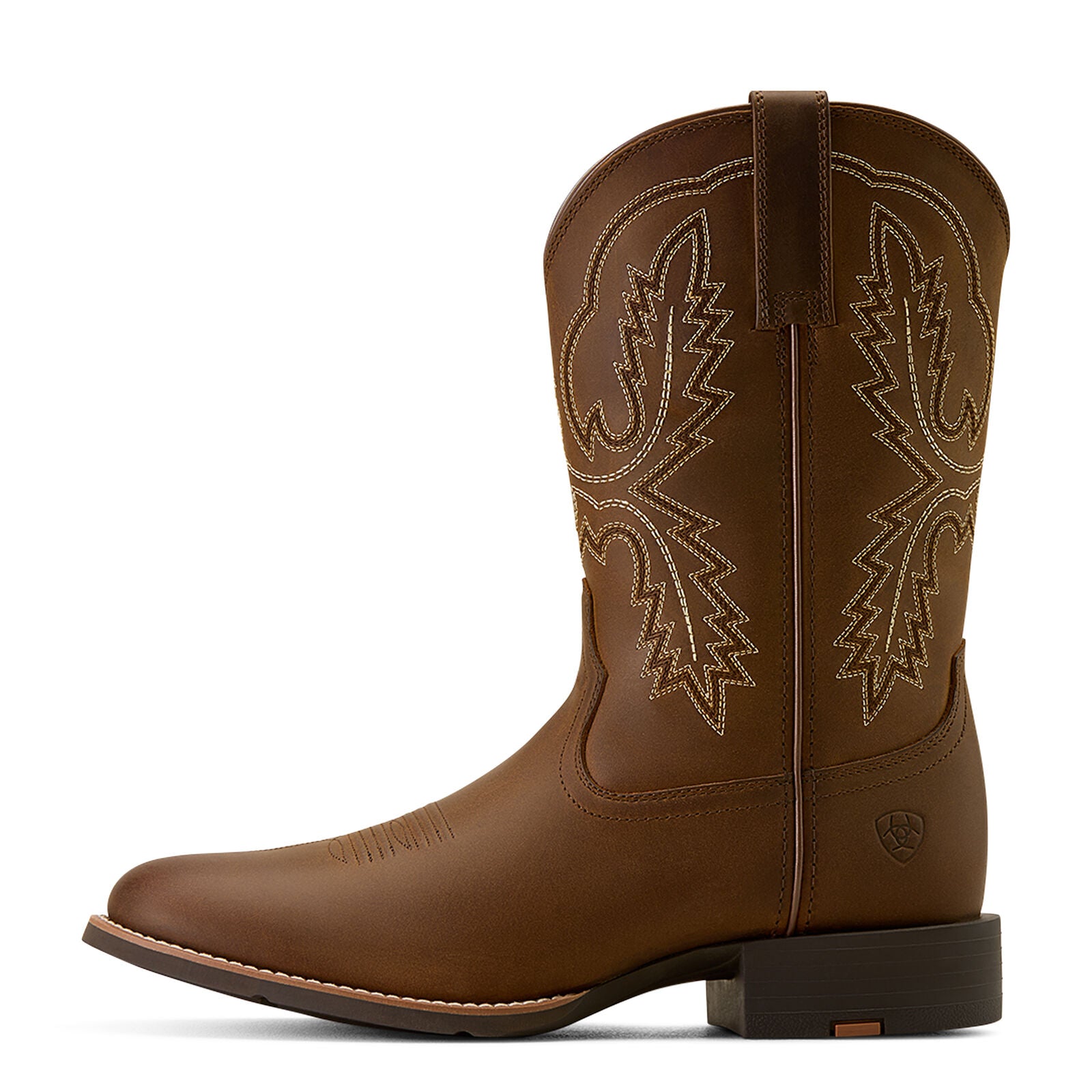 Ariat Mens Sport Stratten Wide Toe Western Boots (10074158) Distressed Brown