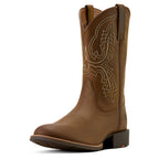 Ariat Mens Sport Stratten Wide Toe Western Boots (10074158) Distressed Brown