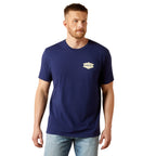 Ariat Mens Mesa Motif Lockup S/S Tee (10065904) Medieval Blue