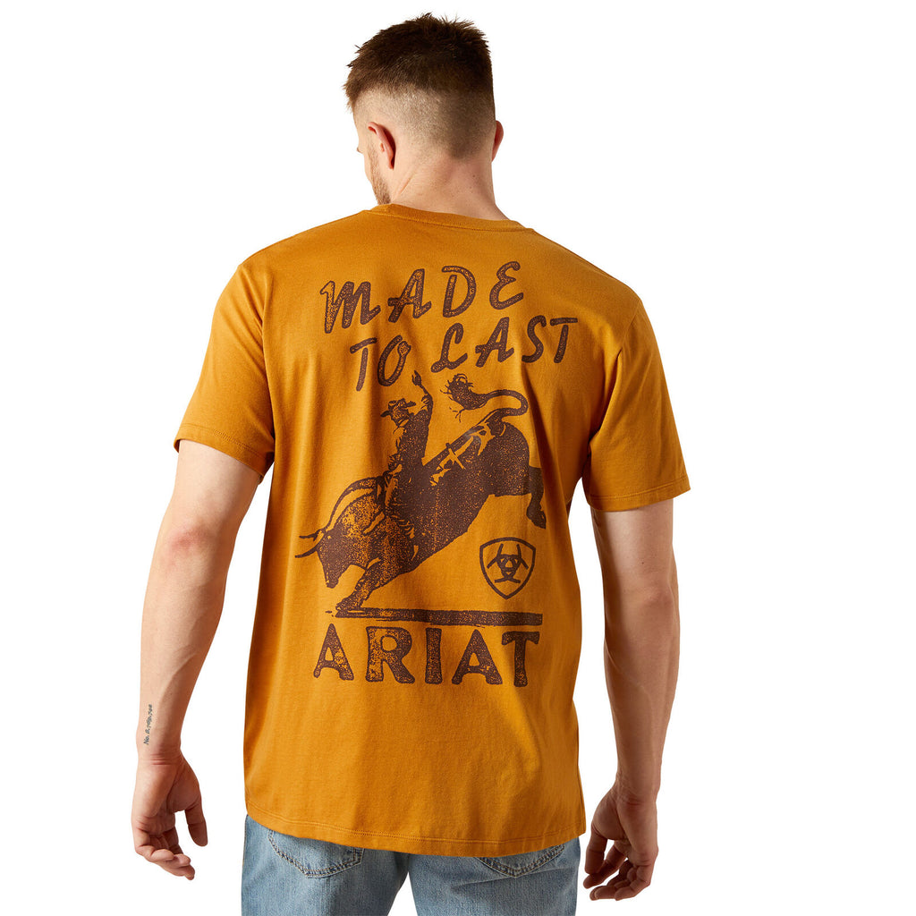 Ariat Mens Big Bull Rider S/S Tee (10065899) Bone Brown