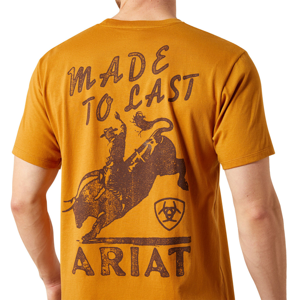 Ariat Mens Big Bull Rider S/S Tee (10065899) Bone Brown