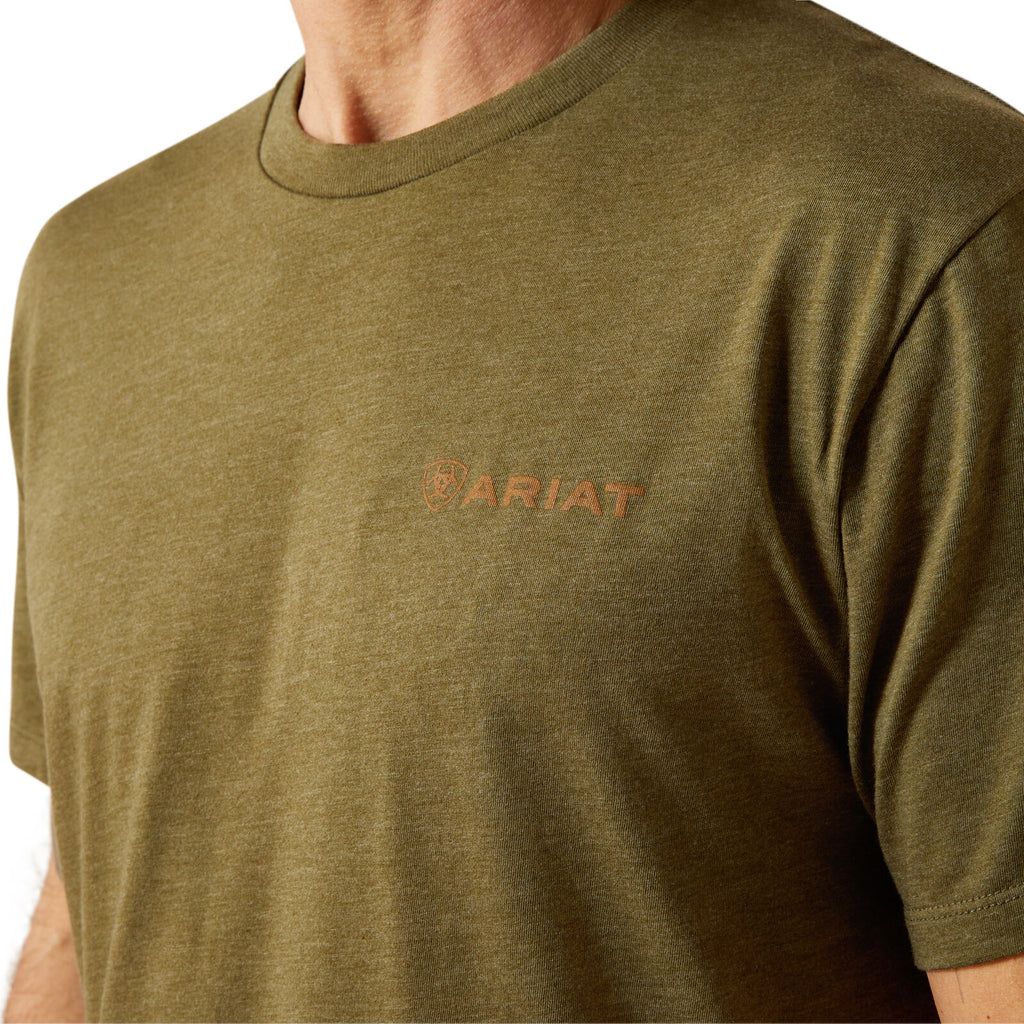 Ariat Mens Roper Seal S/S Tee (10065888) Military Heather
