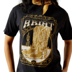 Ariat Womens Boot Cloche S/S Tee (10063756) Vintage Black
