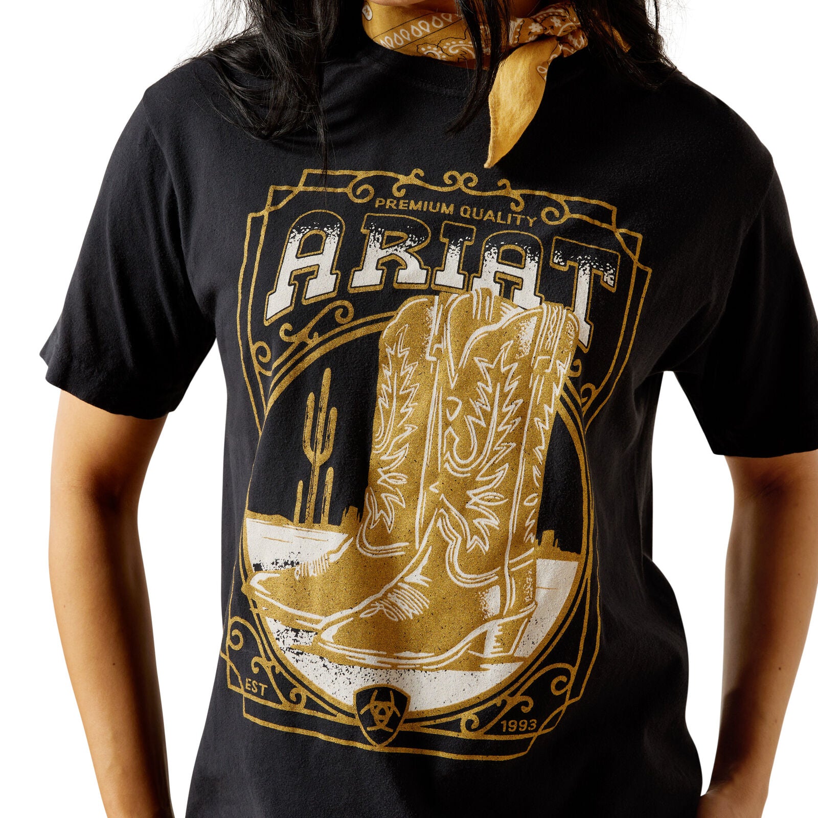 Ariat Womens Boot Cloche S/S Tee (10063756) Vintage Black