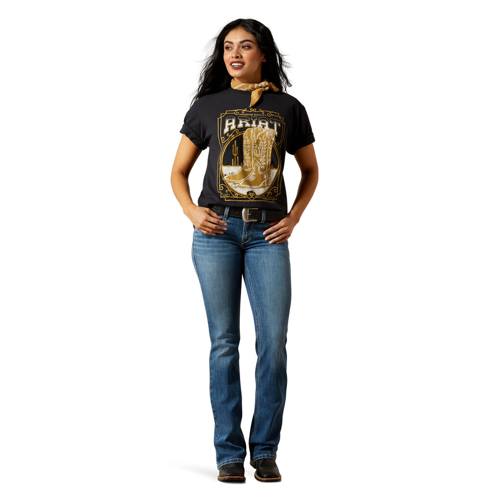 Ariat Womens Boot Cloche S/S Tee (10063756) Vintage Black