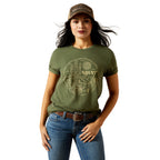 Ariat Womens Desert Snake S/S Tee (10064095) Military Heather