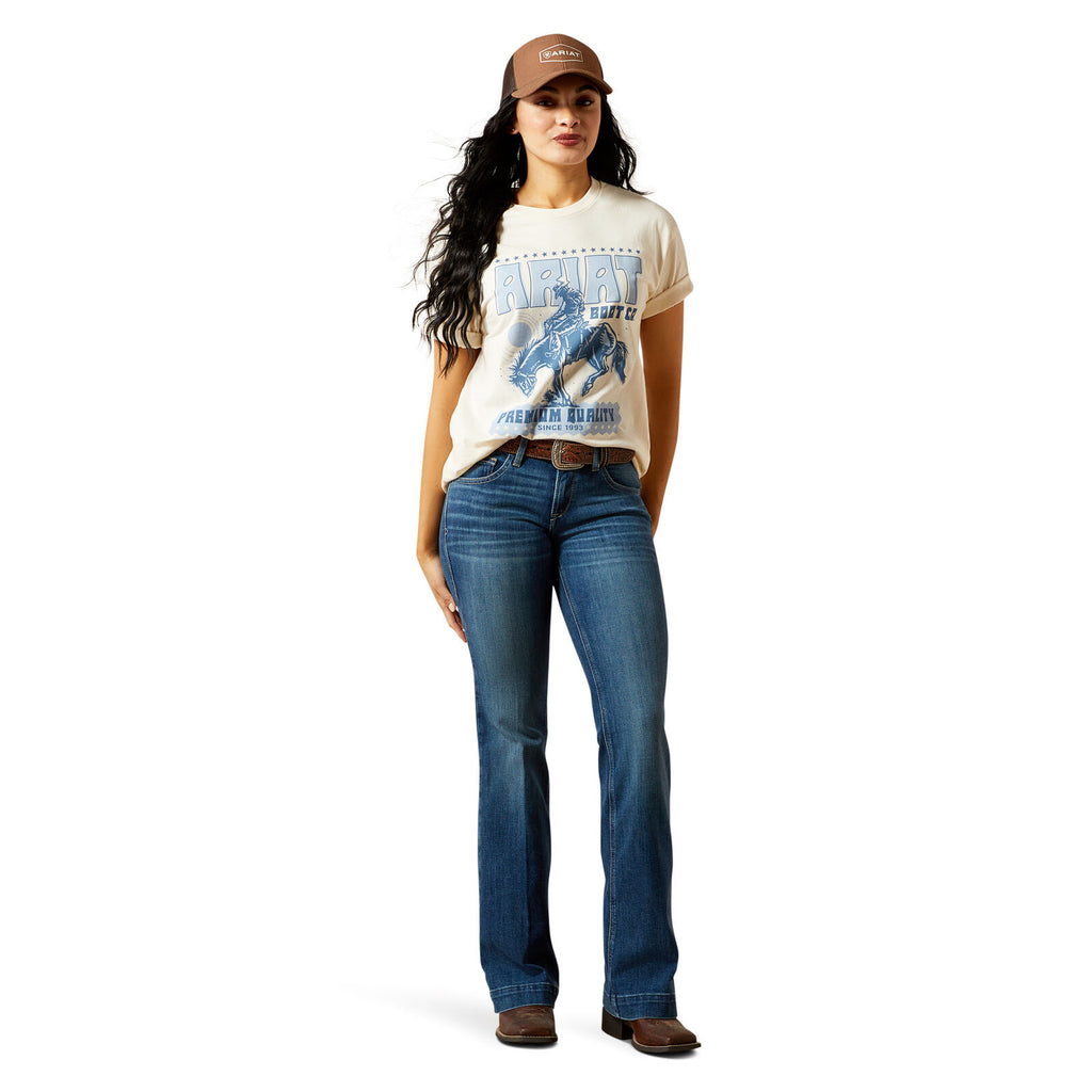 Ariat Womens Retro Block Poster S/S Tee (10063760) Natural