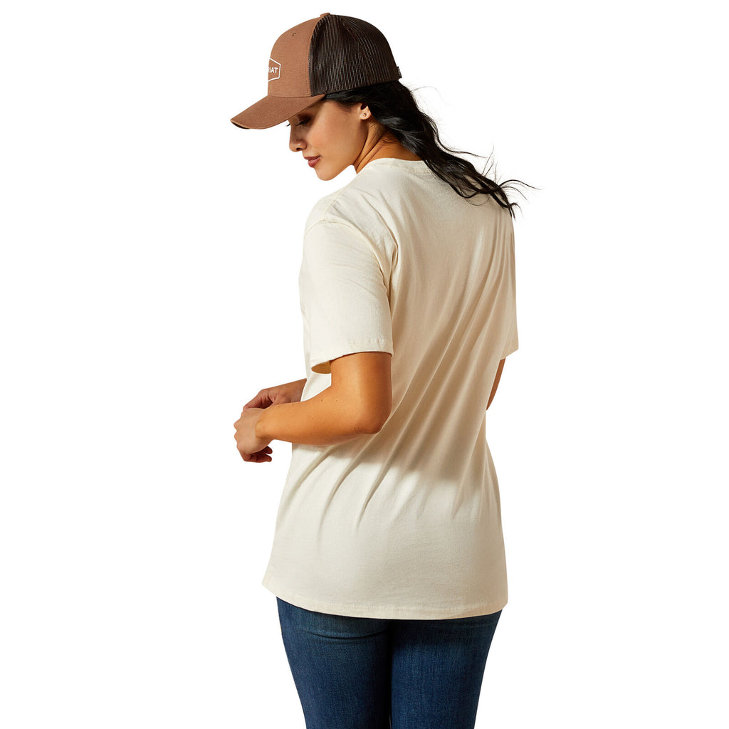 Ariat Womens Retro Block Poster S/S Tee (10063760) Natural