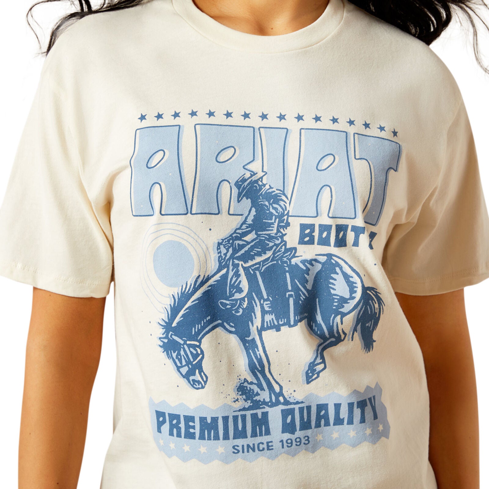 Ariat Womens Retro Block Poster S/S Tee (10063760) Natural