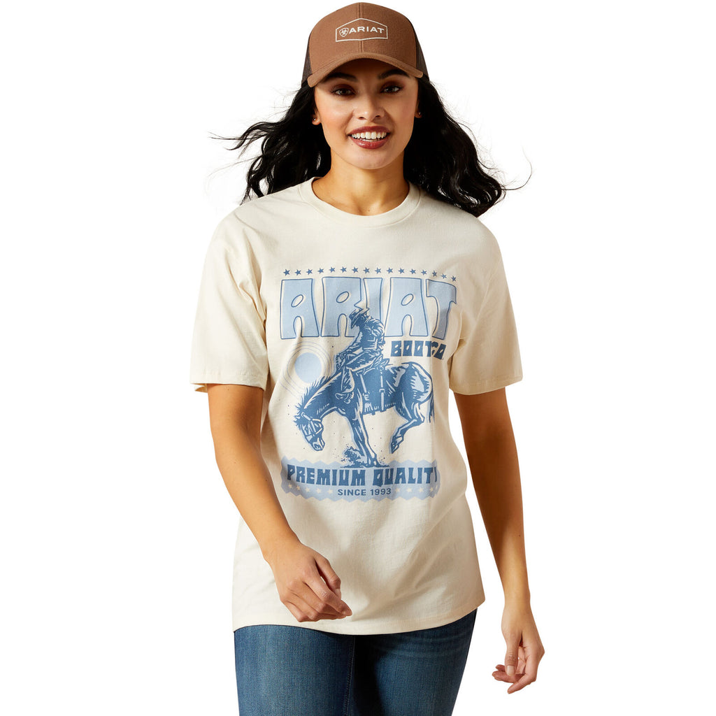 Ariat Womens Retro Block Poster S/S Tee (10063760) Natural