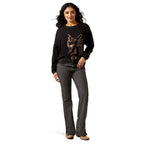 Ariat Womens Canvas Oversized L/S Tee (10065867) Black