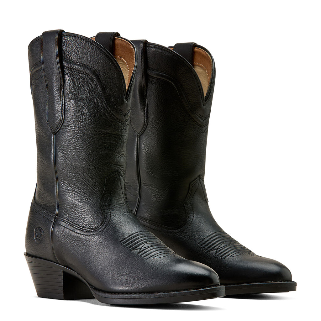 Ariat Womens Easton R Toe Western Boots (10074365) Velvety Black