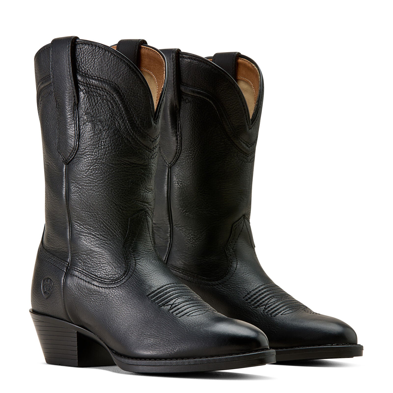 Ariat Womens Easton R Toe Western Boots (10074365) Velvety Black