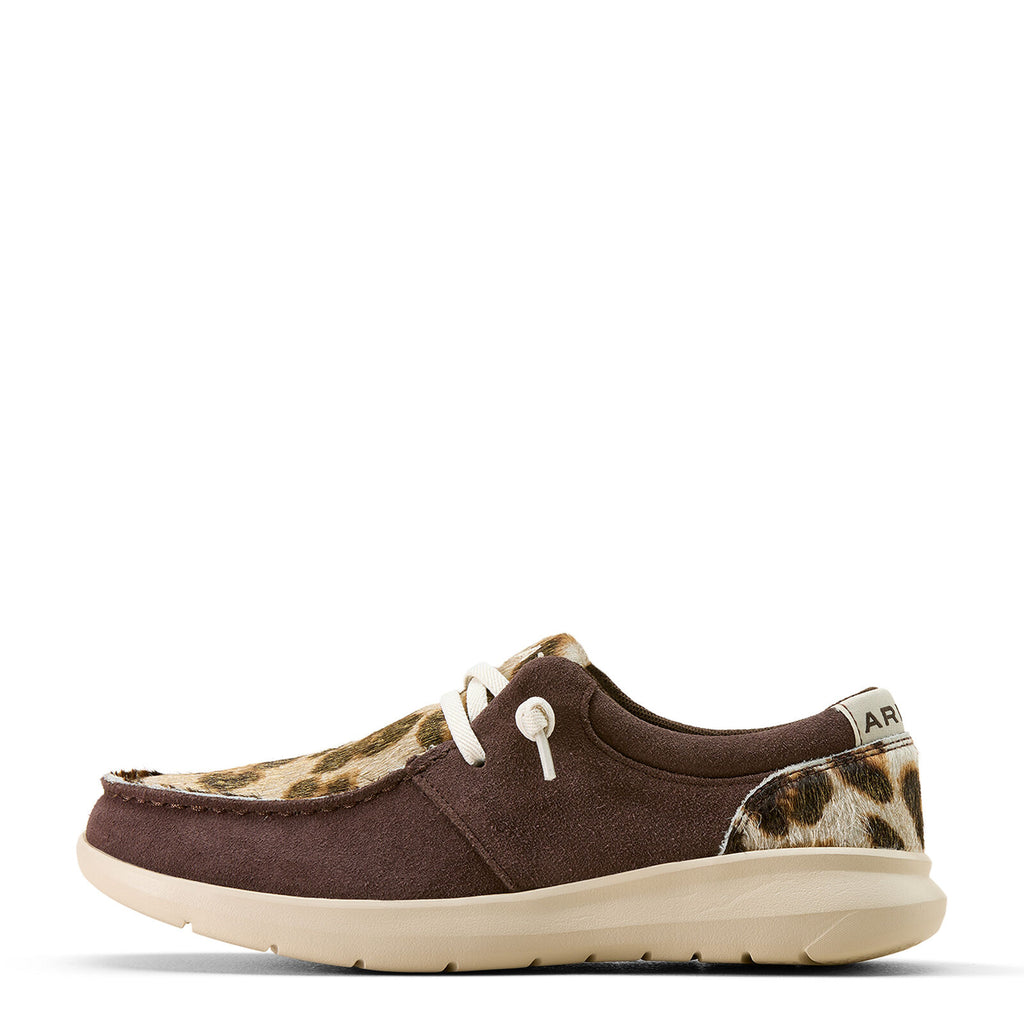 Ariat Womens Hilo Shoes (10074344) Smoke/Gilded Leopard Hair On