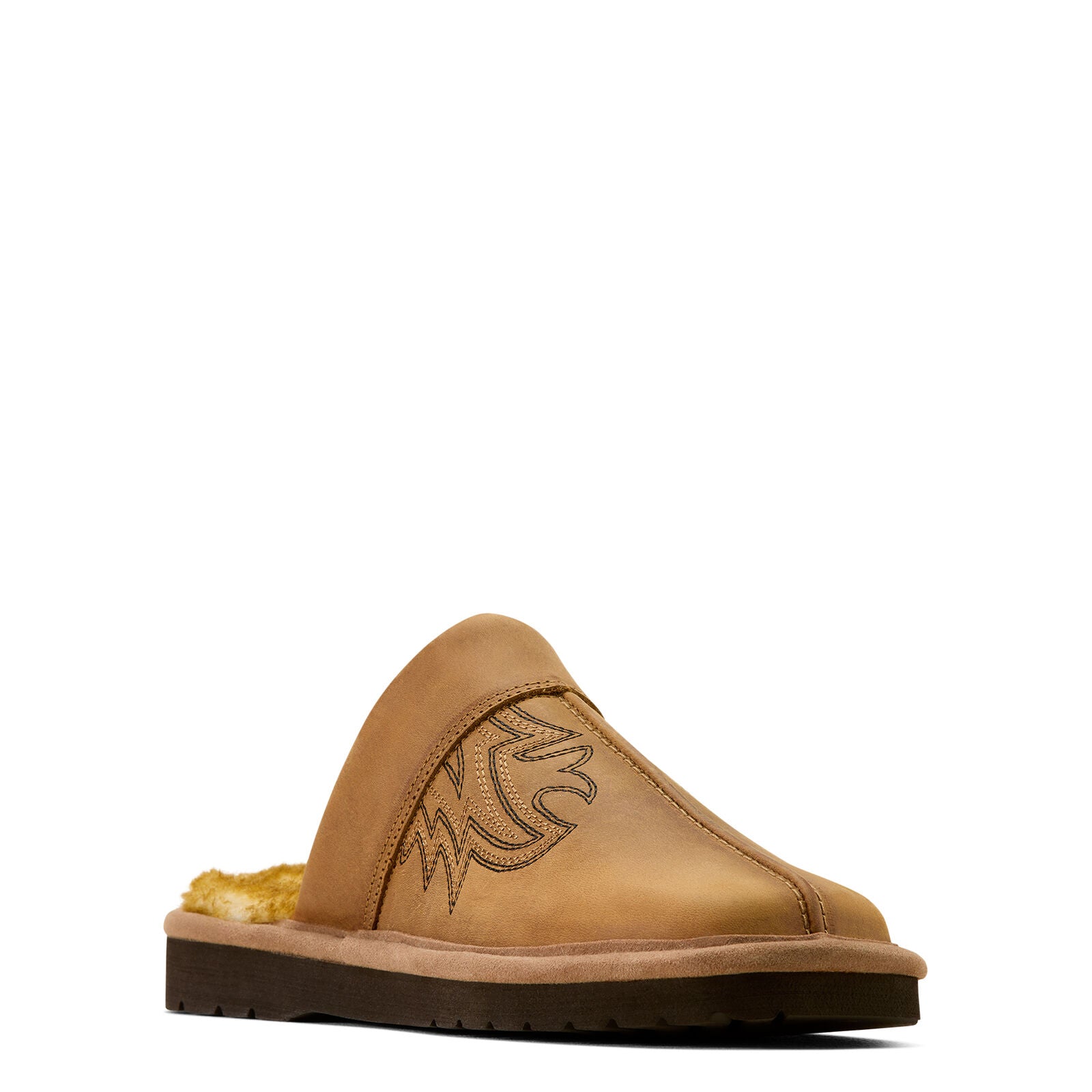 Ariat Mens Silversmith Square Toe Exotic Slippers (4423221) Distressed Brown